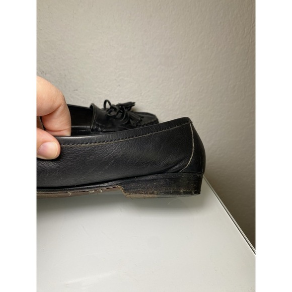 Cole Haan Women's Handcrafted Black Leather Loafer Shoes Italy Size 8.5B Tassels - Picture 11 of 16